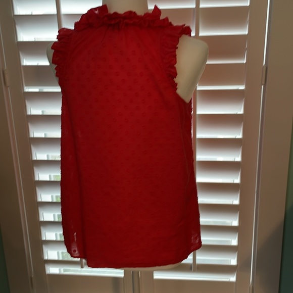 J.Crew women orange sleeveless top with button neck size small - Picture 4 of 5